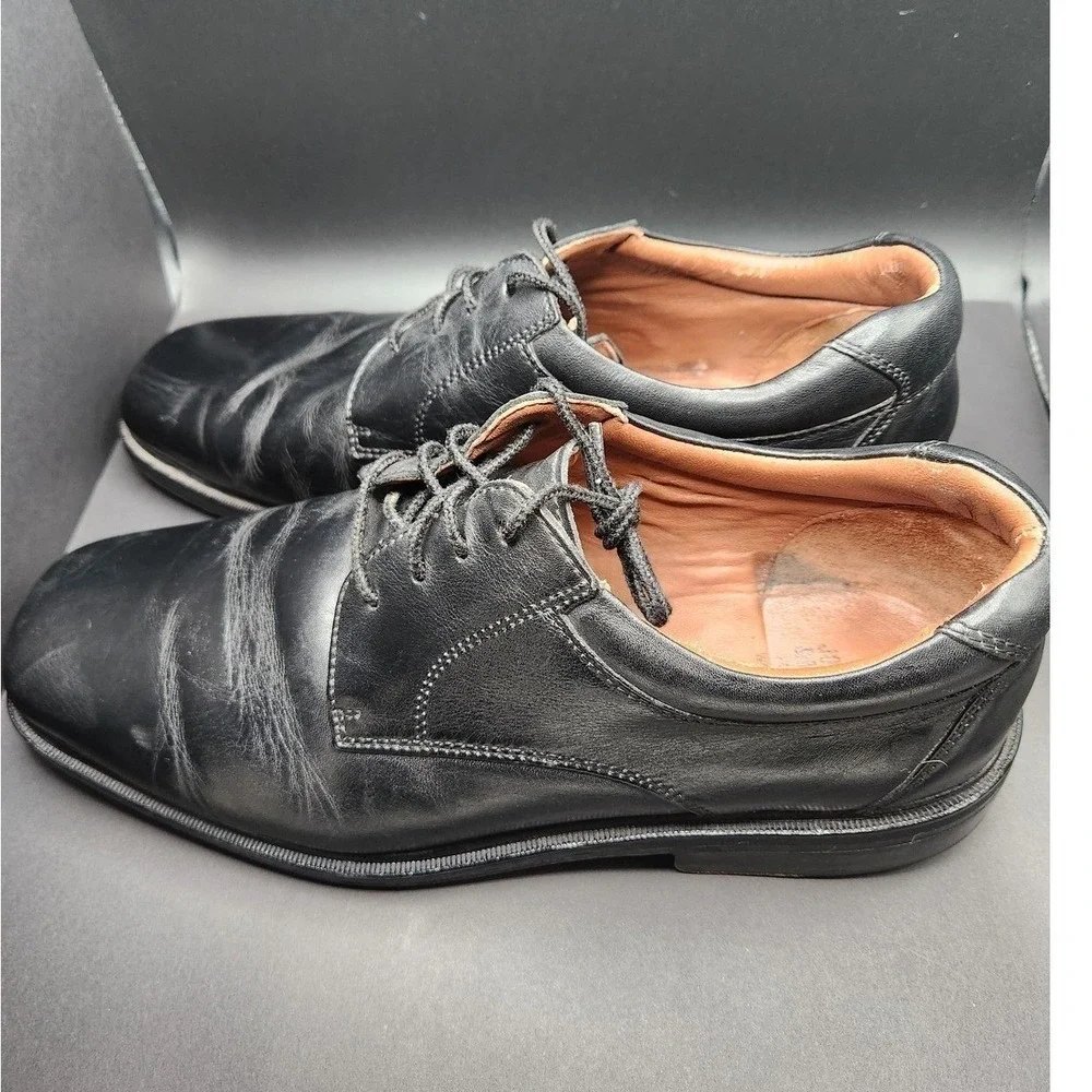 Johnston & Murphy XC4 Shoes Mens Size 10 Black Leather Derby Waterproof‎ Dress